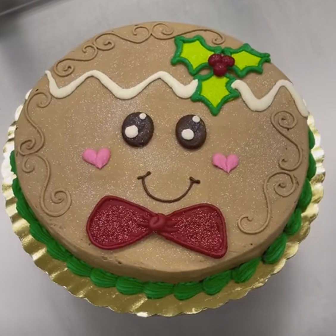 Parent and me Gingerbread Face Cakes