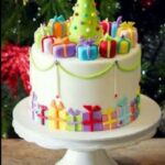 Presents Under the Tree Cake