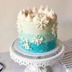 Blue Winter Ombre Cake