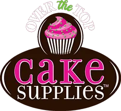 Cupcake with pink frosting and sprinkles, Over the Top Cake Supplies logo, bakery, confectionery, cake decorating, baking supplies, dessert accessories, bakery equipment, cake toppers, high-quality cake decorating tools, cupcake liners.