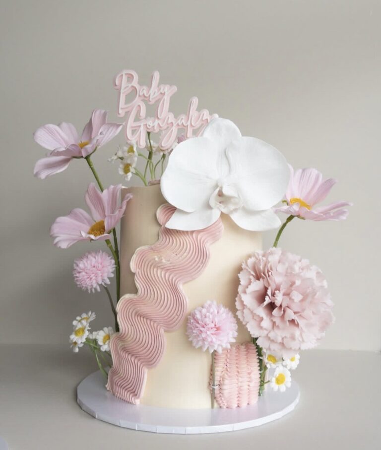 abstract floral cake abstract floral cake