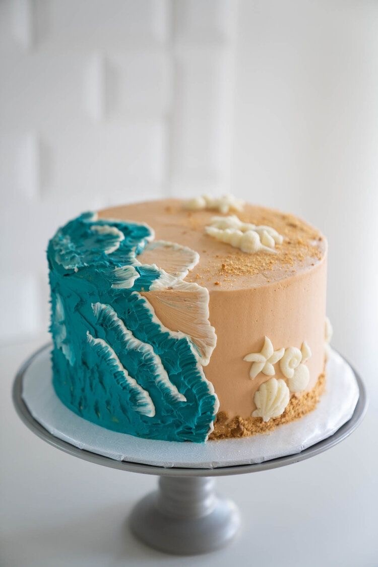beach themed cake beach themed cake
