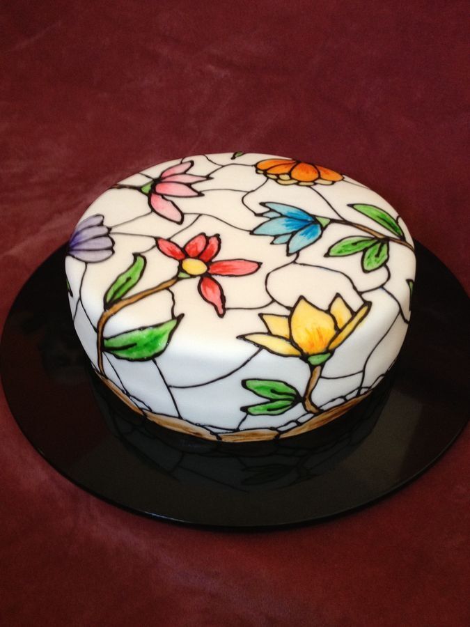 stained glass cake stained glass cake