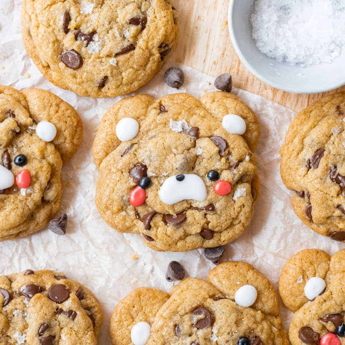 teddy bear chocolate chip cookies