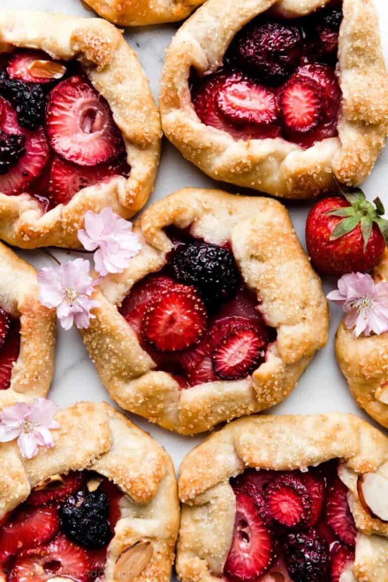 img 5035 Berry galettes with fresh strawberries and almonds.