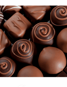 Decadent assorted chocolate truffles and pralines, perfect for cake decoration and dessert toppings, from Over the Top Cake Supplies for bakers and chocolate lovers.