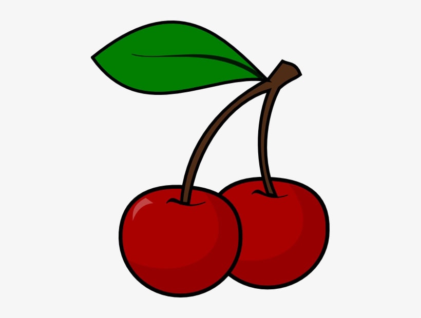 Bright red cherries with green leaf, perfect for cake decorating and baking supplies.