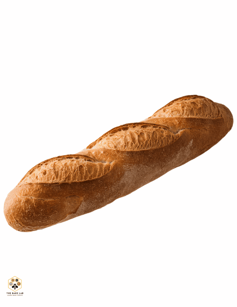 Crusty artisan baguette with a golden-brown exterior, perfect for sandwiches or serving with meals. Soft, airy interior with a crispy crust makes this bread a bakery favorite.