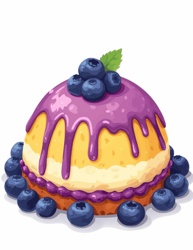 lemon blueberry mousse cake (1)