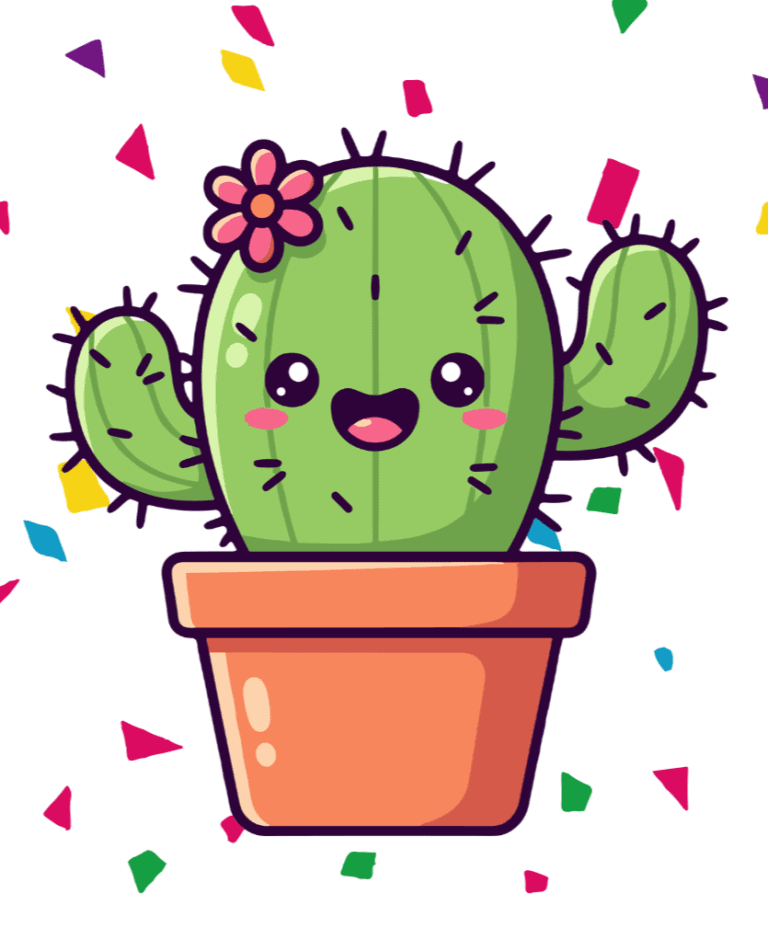 Cute cactus cake topper for family celebration cakes.