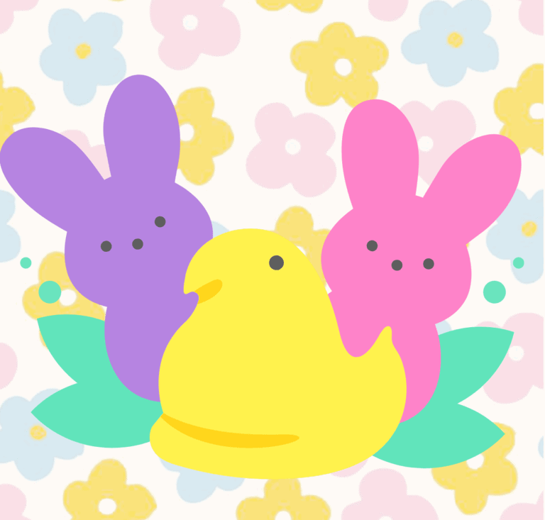 Peeps Cake Decorations for Easter Cute Peeps Bunny and Chick Cake Toppers for Spring Celebrations.