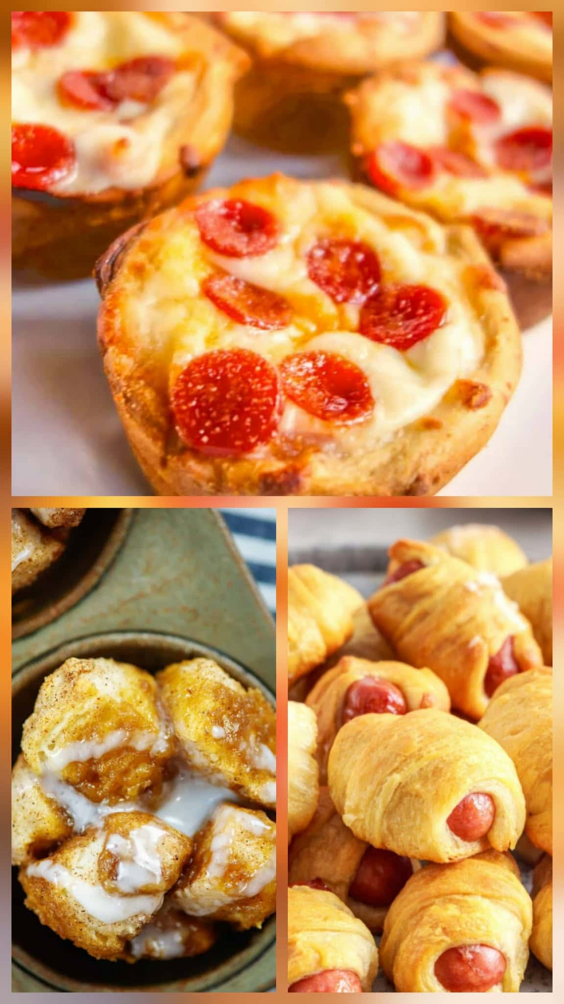 Freshly baked mini pizza cupcakes topped with pepperoni and melted cheese, perfect for parties and snacks.