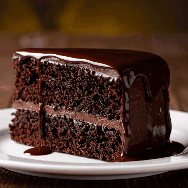 Rich chocolate cake with glossy chocolate ganache icing, perfect for special occasions, baked goods, and dessert lovers. Ideal for custom cake decorating and baking supplies from Over the Top Cake Supplies.
