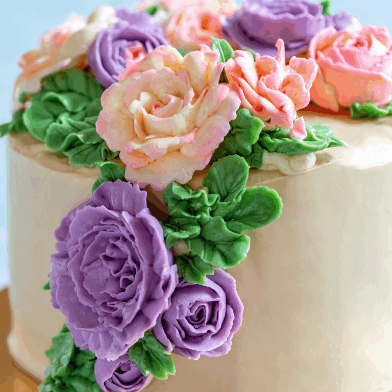 piped flowers